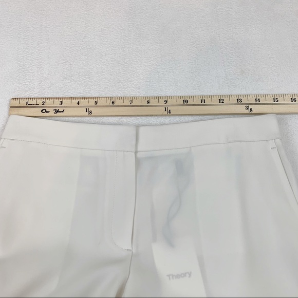 Theory Thaniel Z2 high rise slim pants ivory - Picture 5 of 10